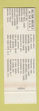 Matchbook Cover - Hilton Hotel Los Angeles CA Statler SAMPLE