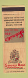 Matchbook Cover - Sausage Haus Restaurant Columbus OH SAMPLE