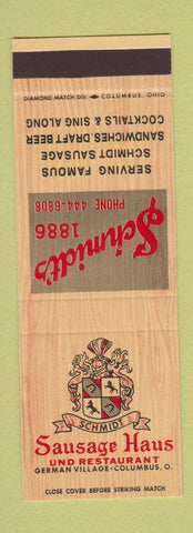 Matchbook Cover - Sausage Haus Restaurant Columbus OH SAMPLE
