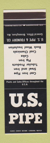 Matchbook Cover - US Pipe & Foundry Birmingham AL SAMPLE