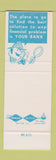 Matchbook Cover - Security National Bank Cairo IL SAMPLE