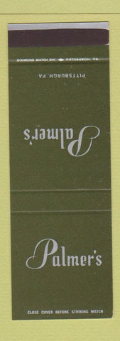 Matchbook Cover - Palmer's Pittsburgh PA restaurant SAMPLE