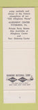 Matchbook Cover - Palmer's Pittsburgh PA restaurant SAMPLE