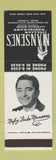 Matchbook Cover - Mansene's Italian Restaurant Miami FL SAMPLE
