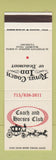 Matchbook Cover - Coach and Horses Club Beaumont TX SAMPLE