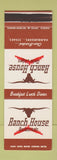 Matchbook Cover - Ranch House Restaurants Hamburgers CHAIN SAMPLE