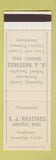 Matchbook Cover - AJ Hastings Sporting Goods Greeting Cards Amherst MA SAMPLE
