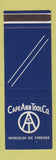 Matchbook Cover - Cape Ann Tool Company Pigeon Cove MA SAMPLE