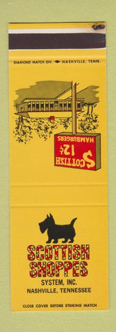 Matchbook Cover - Scottish Shoppes System Hamburgers Nashville TN WEAR SAMPLE