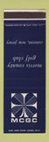Matchbook Cover - Morris County Golf Club Convent NJ SAMPLE