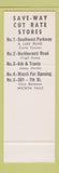 Matchbook Cover - Save Way Cut Rate Liquor Beer Wichita Falls TX SAMPLE