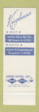 Matchbook Cover - Kriegshauser Mortuaries St Louis MO WEAR SAMPLE