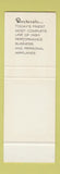 Matchbook Cover - Beechcraft Airplanes SAMPLE