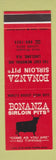 Matchbook Cover - Bonanza Sirloin Pit Lakeland FL restaurant bull SAMPLE