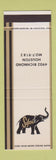Matchbook Cover - Safari Houston TX elephant SAMPLE