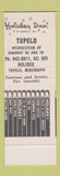 Matchbook Cover - Holiday Inn Tupelo MS MISCUT SAMPLE