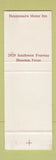 Matchbook Cover - Houstonaire Motor Inn Houston TX  SAMPLE