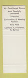 Matchbook Cover - Hotel George Mason Alexandria VA restaurant SAMPLE