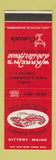 Matchbook Cover - Warren's Lobster House Kittery ME restaurant SAMPLE