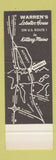 Matchbook Cover - Warren's Lobster House Kittery ME restaurant SAMPLE