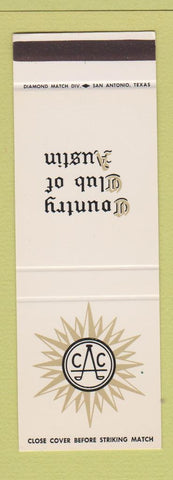 Matchbook Cover - Country Club of Austin TX SAMPLE