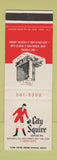 Matchbook Cover - City Squire Motor Inn hotel New York City SAMPLE