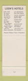 Matchbook Cover - City Squire Motor Inn hotel New York City SAMPLE