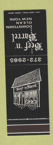 Matchbook Cover - Beef n Barrel Olean NY SAMPLE