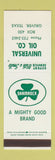 Matchbook Cover - Shamrock oil gas Universal Gruver TX SAMPLE