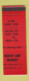 Matchbook Cover - North Side Market Binghamton NY MISCUT WEAR SAMPLE