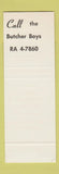Matchbook Cover - North Side Market Binghamton NY MISCUT WEAR SAMPLE