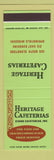 Matchbook Cover - Heritage Cafeterias Springfield MO SAMPLE