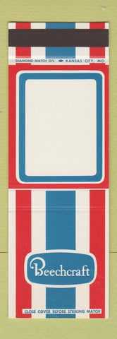 Matchbook Cover - Beechcraft Aircraft airplanes SAMPLE