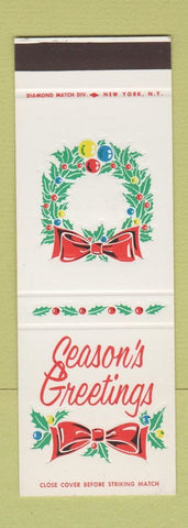 Matchbook Cover - Christmas Season's Greetings SAMPLE