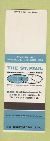 Matchbook Cover - The St Paul Insurance Company WEAR SAMPLE