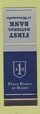 Matchbook Cover - First National Bank Minneapolis MN WEAR SAMPLE