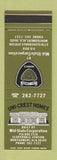 Matchbook Cover - Uni Crest Homes Montgomery AL Mid State Corp WEAR SAMPLE