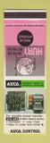 Matchbook Cover - Asco Control Automatic Switch Florham Park NJ safety SAMPLE