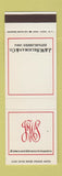 Matchbook Cover - J&W Weligman & Co Investments  SAMPLE