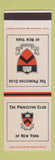 Matchbook Cover - Princeton Club New York City SAMPLE