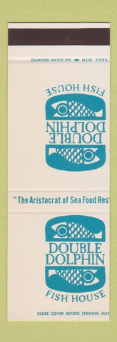 Matchbook Cover - Double Dolphin Fish House New York City MISCUT SAMPLE