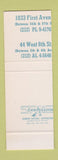 Matchbook Cover - Double Dolphin Fish House New York City MISCUT SAMPLE