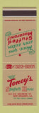 Matchbook Cover - Toney's Spaghetti House Stuffed Macaroni New Orleans LA SAMPLE