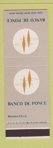 Matchbook Cover - Banco De Ponce Puerto Rico SAMPLE