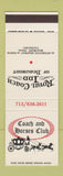 Matchbook Cover - Royal Coach Inn Beaumont TX Coach and Horses Club SAMPLE