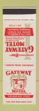 Matchbook Cover - Gateway Motel Covington KY SAMPLE