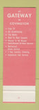 Matchbook Cover - Gateway Motel Covington KY SAMPLE