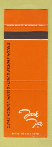 Matchbook Cover - Jack Tar Hotels Clearwater FL Orange Galveston TX SAMPLE