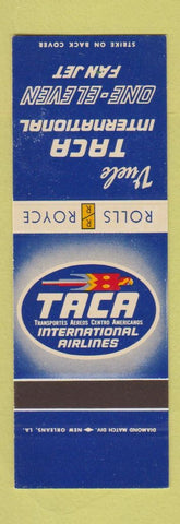 Matchbook Cover - Taca Airlines Rolls Royce SAMPLE