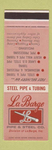 Matchbook Cover - La Barge Pipe & Steel St Louis MO Tulsa Chicago Houston SAMPLE